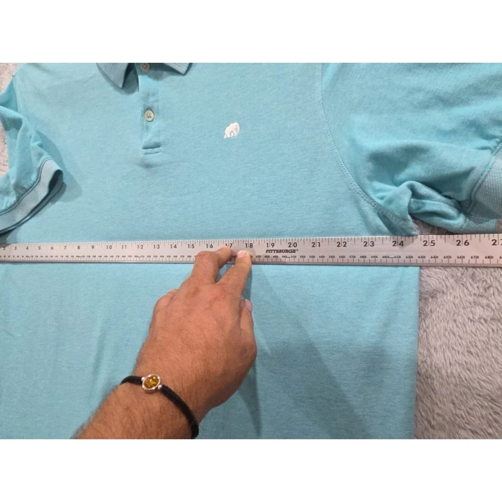 Banana Republic Men's Short Sleeve Polo Shirt Light Blue Turquoise Color  SzXXL